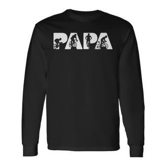 Radfahrender Papa Lustiges Papa-Radfahrer-Vater-Geschenk Langarmshirts - Geschenkecke