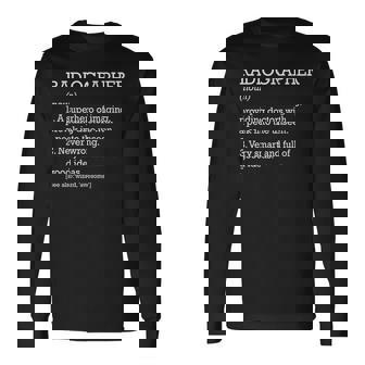 Radiographie Humoristique Personnalisée De Définition De Poste De Radiographe T-shirt à manches longues - Cadeauxyz