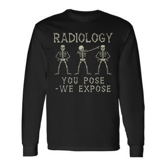 Radiologist Dabbing Skeleton X-Ray Radiology Langarmshirts - Seseable