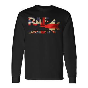 Raf Lakenheath England Airforce Vintage Distressed Long Sleeve T-Shirt - Monsterry