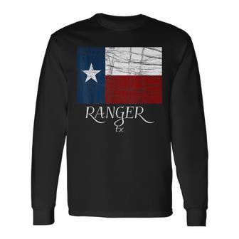 Ranger Tx City State Texas Flag Long Sleeve T-Shirt - Monsterry DE