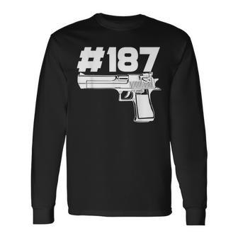 Rapper 187 With Hashtag Ratchet And Gangster Motif Langarmshirts - Geschenkecke