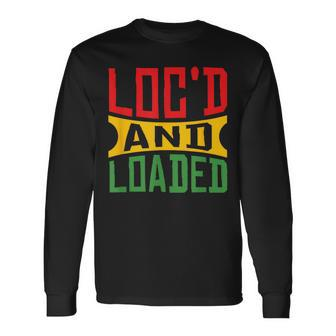 Rasta Hair Locs Loc'd And Loaded Rastafari Dreadlocks Long Sleeve T-Shirt - Monsterry AU