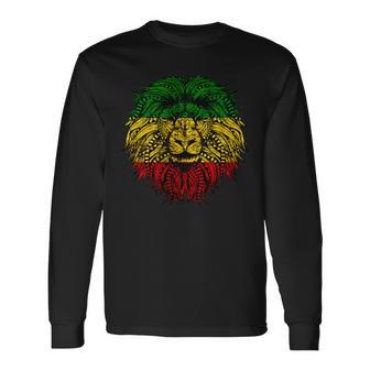 Rasta Reggae Rastafari Lion Jamaican Pride Hippie Lover Long Sleeve T-Shirt - Monsterry AU