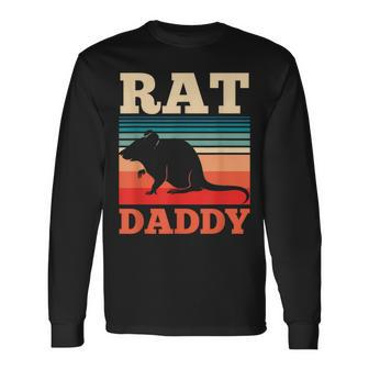 Rat Daddy Cute Animal Rats Lover Dad Father Papa Father's Long Sleeve T-Shirt - Monsterry AU