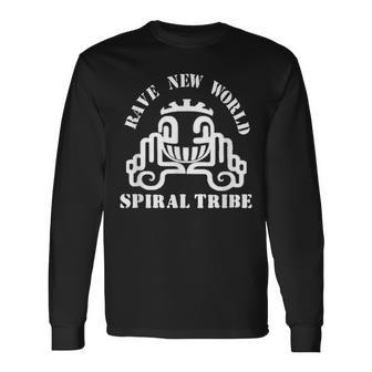 Rave New World Spiral Tribe Techno Hardstyle Gabber Goa Long Sleeve T-Shirt - Thegiftio UK