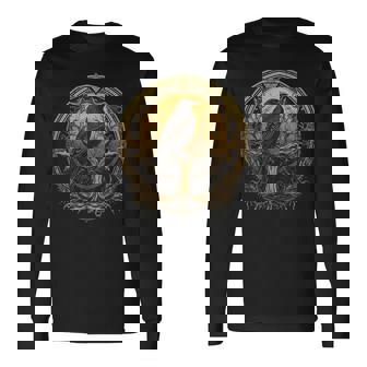 Raven Of Odin Celtic Viking Valhalla Pagan Long Sleeve T-Shirt - Thegiftio
