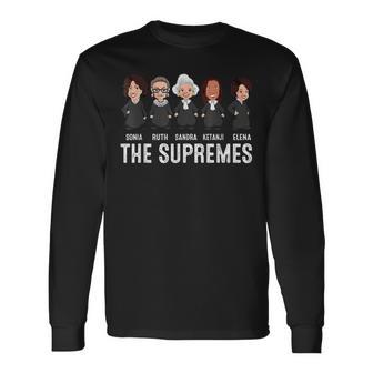 Rbg Supremes Court Cute Scotus Kbj Support Long Sleeve T-Shirt - Monsterry CA