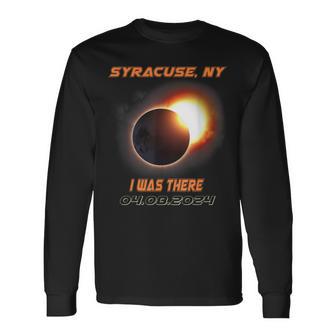 I Was There Total Solar Eclipse Syracuse New York Ny Long Sleeve T-Shirt - Monsterry UK