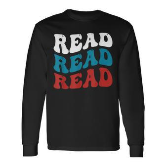 Read Read ReadingAcross That America Reading Lover Teacher Long Sleeve T-Shirt - Thegiftio UK