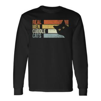 Real Cuddle Cats Cats Lover For Men Long Sleeve T-Shirt - Seseable