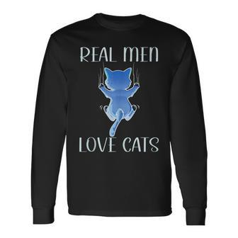 Real Love Cats Memorials Cat Lover For Father's Day Long Sleeve T-Shirt - Thegiftio UK