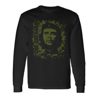 Rebel Cuban Guerrilla Revolution Vintage Che Guevara Long Sleeve T-Shirt - Monsterry