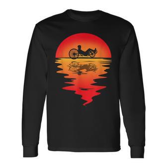 Recumbent Bike Trike For Cyclistsintage Triker At Sunset Langarmshirts - Geschenkecke