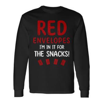 Red Envelopes I`M In It For The Snacks Cultural Festival Long Sleeve T-Shirt - Monsterry DE