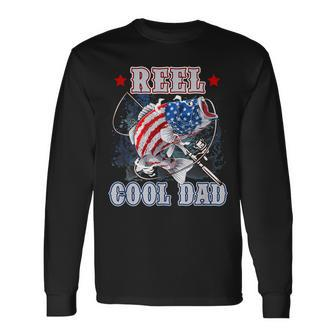 Reel Cool Dad Father's Day Fishing Dad Long Sleeve T-Shirt - Seseable