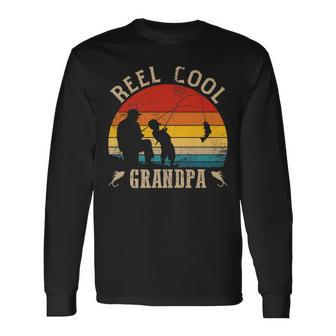 Reel Cool Grandpa Fishing Grandpas Father's Day Long Sleeve T-Shirt - Thegiftio UK