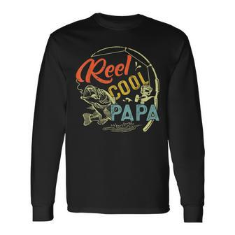 Reel Cool Papa Valentine Fathers Day Christmas Long Sleeve T-Shirt - Monsterry
