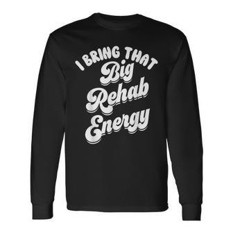 Rehab Team Retro Pt Month Ot Slp Physical Therapy Long Sleeve T-Shirt - Seseable