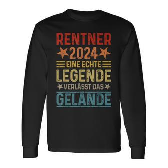 Rente Eine Echte Legende Verlässt Das Gelände Rentner 2024 Langarmshirts - Seseable