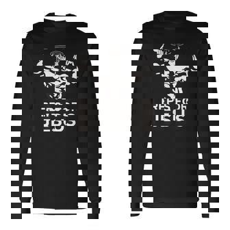 Reps For Jesus Gym Long Sleeve T-Shirt - Monsterry