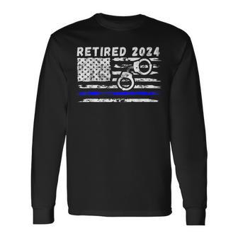 Retired Police Officer 2024 Retirement Long Sleeve T-Shirt - Monsterry