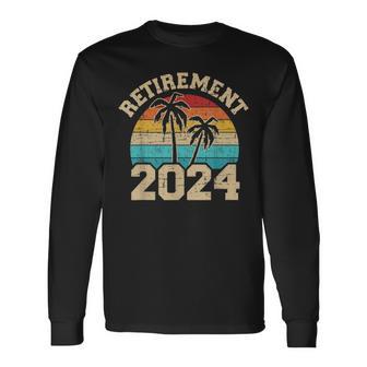 Retirement 2024 Not My Problem Anymore Vintage Retired Long Sleeve T-Shirt - Monsterry UK