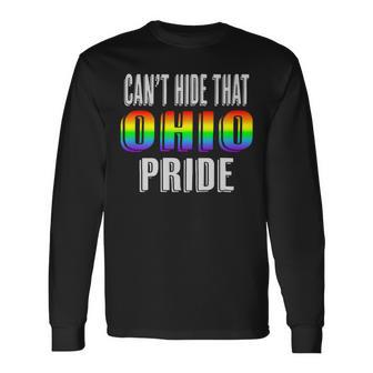 Retro 70'S 80'S Style Can't Hide That Ohio Gay Pride Long Sleeve T-Shirt - Monsterry