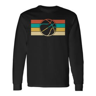Retro Basketball Hoops Streetball Vintage Basketball Long Sleeve T-Shirt - Monsterry CA