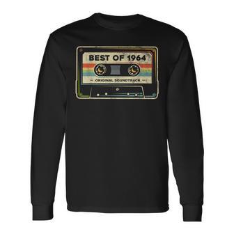 Retro Best Of 1964 Mixtape Vintage Cassette For 55 Birth Langarmshirts - Seseable