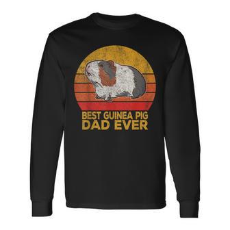 Retro Best Guinea Pig Dad Ever Wheek Guinea Pig Dad Vintage Long Sleeve T-Shirt - Monsterry DE