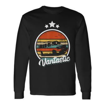 Retro Camper Buslife Caravan Camping Vintage Camper Bus Langarmshirts - Seseable