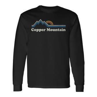 Retro Copper Mountain Colorado T Vintage Sunrise Long Sleeve T-Shirt - Monsterry UK