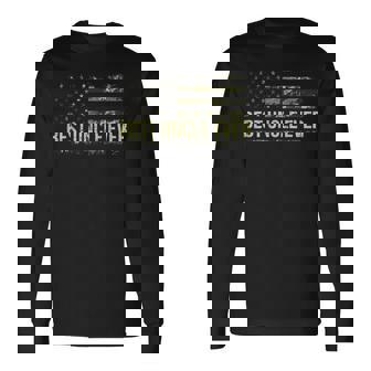 Retro Fathers Day Best Uncle Ever Camo American Flag Long Sleeve T-Shirt - Thegiftio