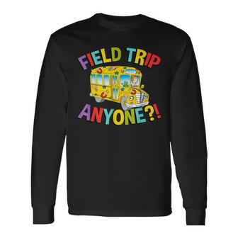 Retro Field Trip Anyone Magic School Bus Driver Long Sleeve T-Shirt - Seseable