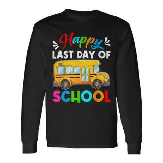 Retro Happy Last Day Of School School Bus Driver Off Duty Long Sleeve T-Shirt - Monsterry AU