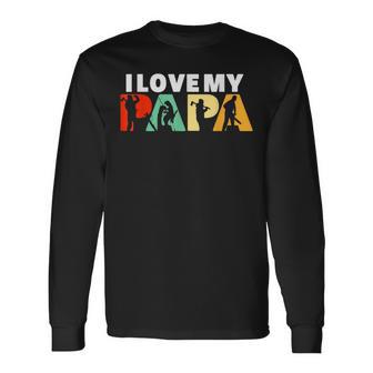 Retro Ich Liebe Meinen Papa Holzfälleraterater Langarmshirts - Geschenkecke