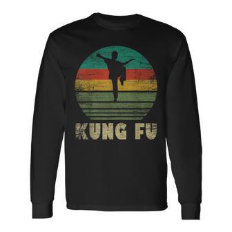 Retro Kung Fu Fighter Fighting Martial Arts Vintage Kung Fu Long Sleeve T-Shirt - Monsterry DE