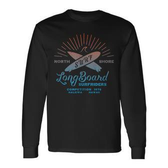 Retro North Shore Longboard Surf 1978 Long Sleeve T-Shirt - Monsterry