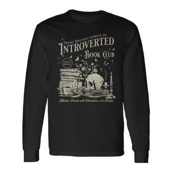 Retro Proud Anti Social Member Of Introverted Book Club Long Sleeve T-Shirt | Mazezy