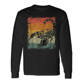 Retro Scorpio Vintage Scorpion Long Sleeve T-Shirt - Monsterry DE