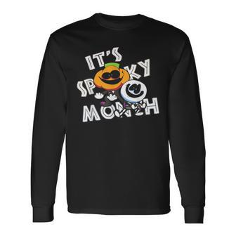 Retro Skid And Pump It's Spooky Month Long Sleeve T-Shirt - Thegiftio UK