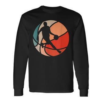 Retro Style Basketball Player Langarmshirts - Seseable