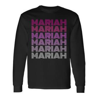 Retro Style Mariah Pink Ombre S Langarmshirts - Seseable
