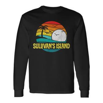 Retro Sullivan's Island Beach Sun & Surf Eighties Graphic Long Sleeve T-Shirt - Monsterry UK