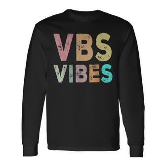 Retro Vbs Vibes Vbs 2024 Vacation Bible School Group Long Sleeve T-Shirt - Seseable
