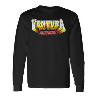 Retro Ventura City Ca California Long Sleeve T-Shirt - Monsterry CA