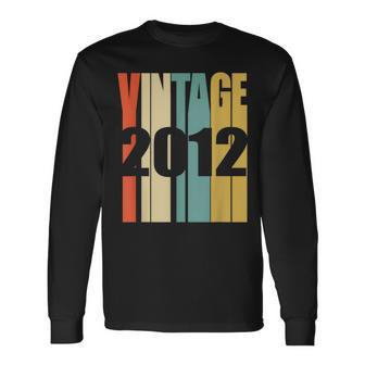 Retro Vintage 2012 12 Yrs Old Bday 12Th Birthday Long Sleeve T-Shirt - Monsterry CA