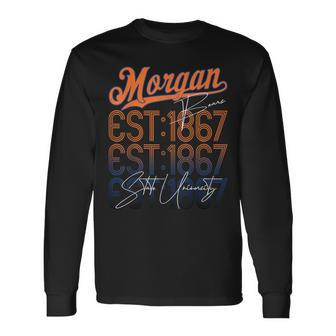 Retro Vintage Morgan Back To State University Style Long Sleeve T-Shirt - Monsterry