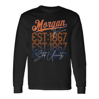 Retro Vintage Morgan Back To State University Style Long Sleeve T-Shirt - Seseable